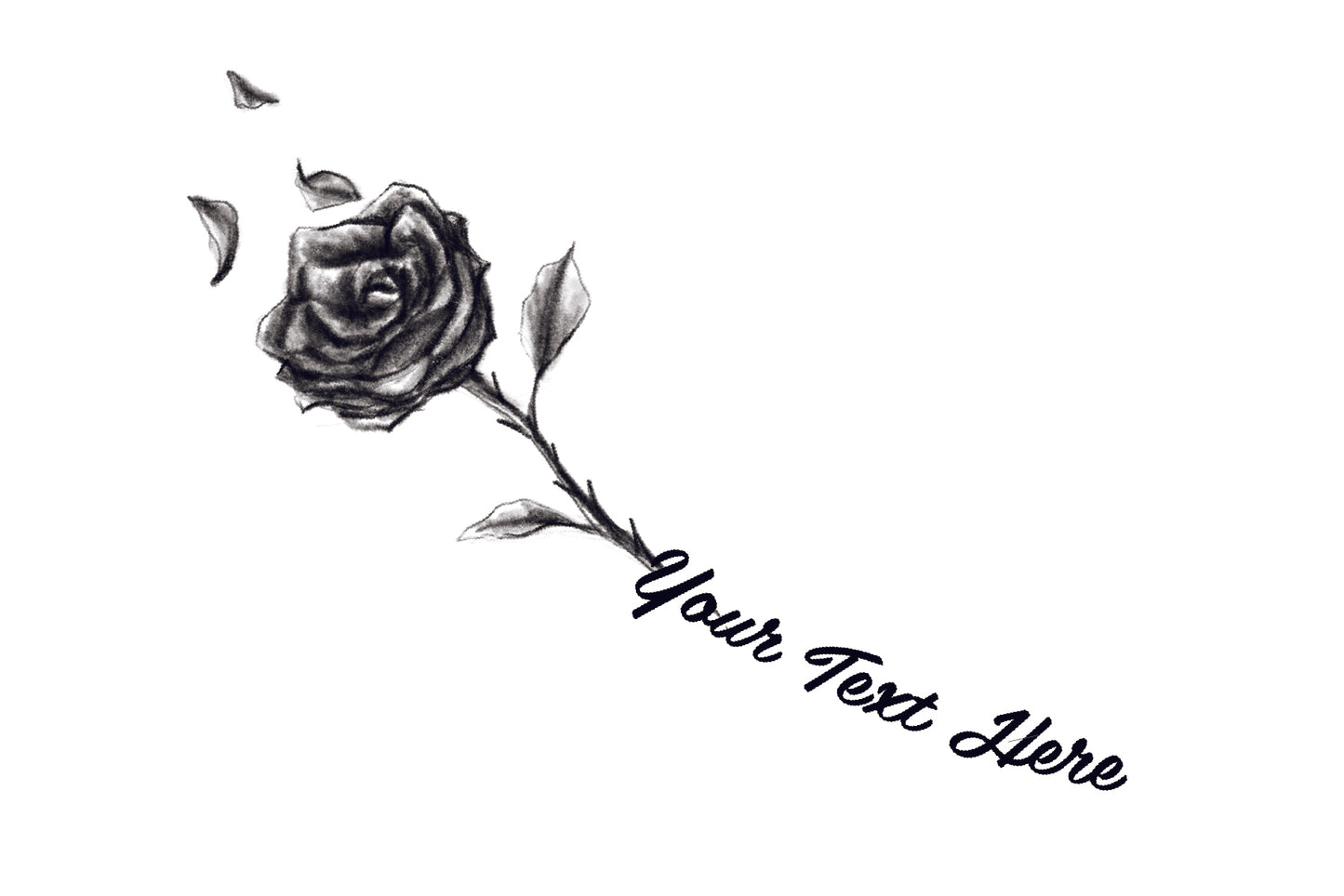 Personalized Rose Tattoo