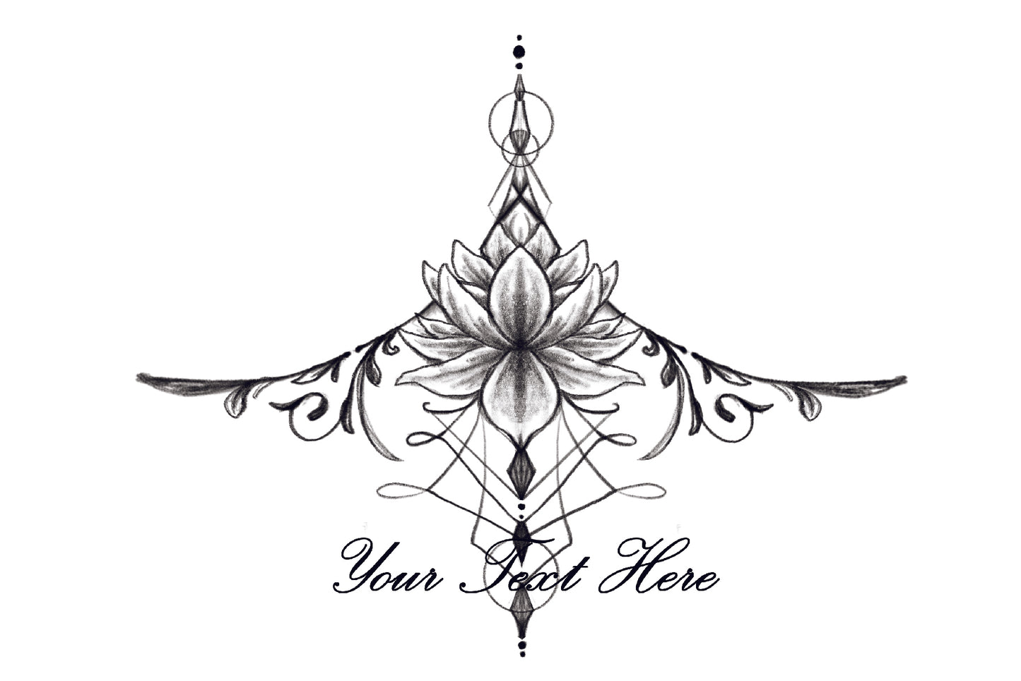 Personalized Sternum Tattoo